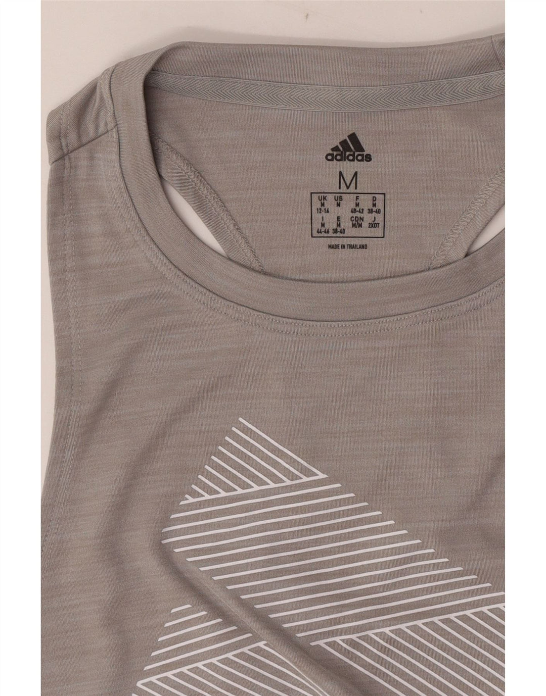 Canotta grafica Adidas da donna UK 12/14 Grigio medio