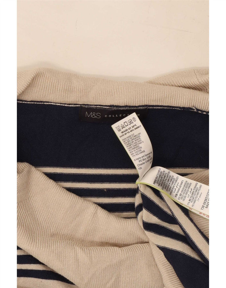 Maglione maglione a collo alto da donna Marks & Spencer UK 14 blu navy medio
