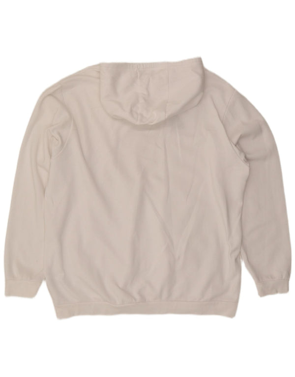 Felpa con cappuccio da uomo Adidas 2XL cotone bianco