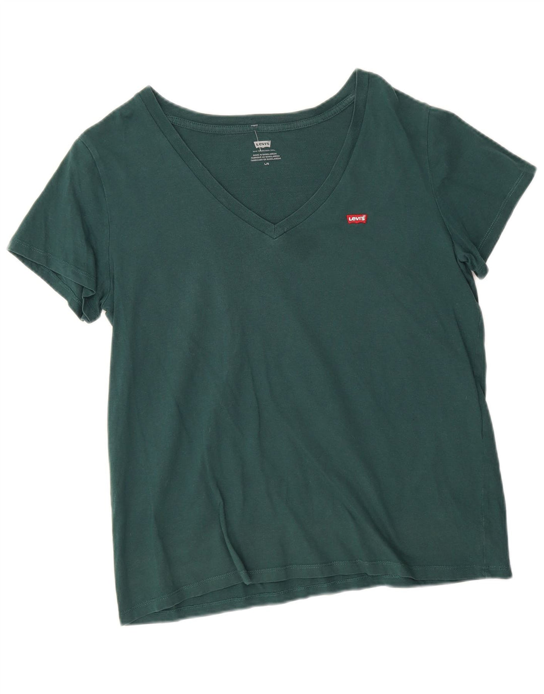 T-shirt da donna Levi's Top UK 16 grande cotone verde