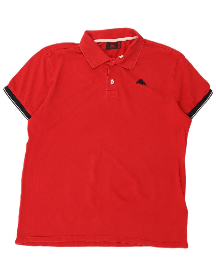 Polo Kappa Uomo Large Rossa In Cotone