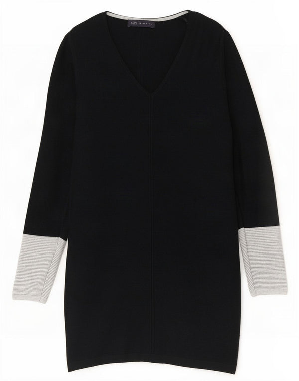 Abito maglione a maniche lunghe da donna Marks & Spencer UK 6 XS Black Colourblock