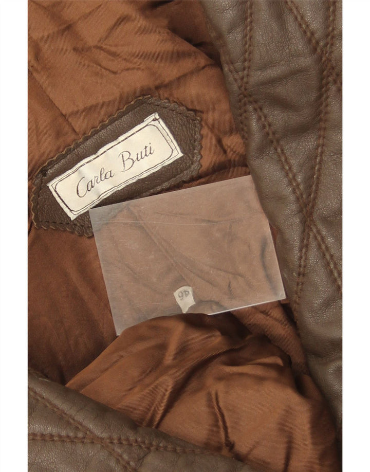 Giacca in Pelle Oversize da Donna Carla Buti IT 46 Large Marrone