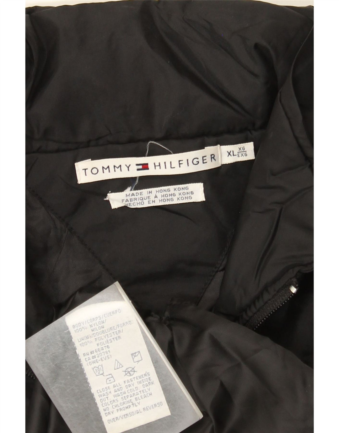 Giacca a vento da donna Tommy Hilfiger UK 18 XL nylon nero