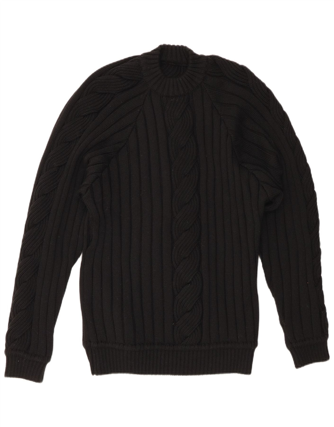 Maglione maglione girocollo da donna VINTAGE UK 20 2XL Nero