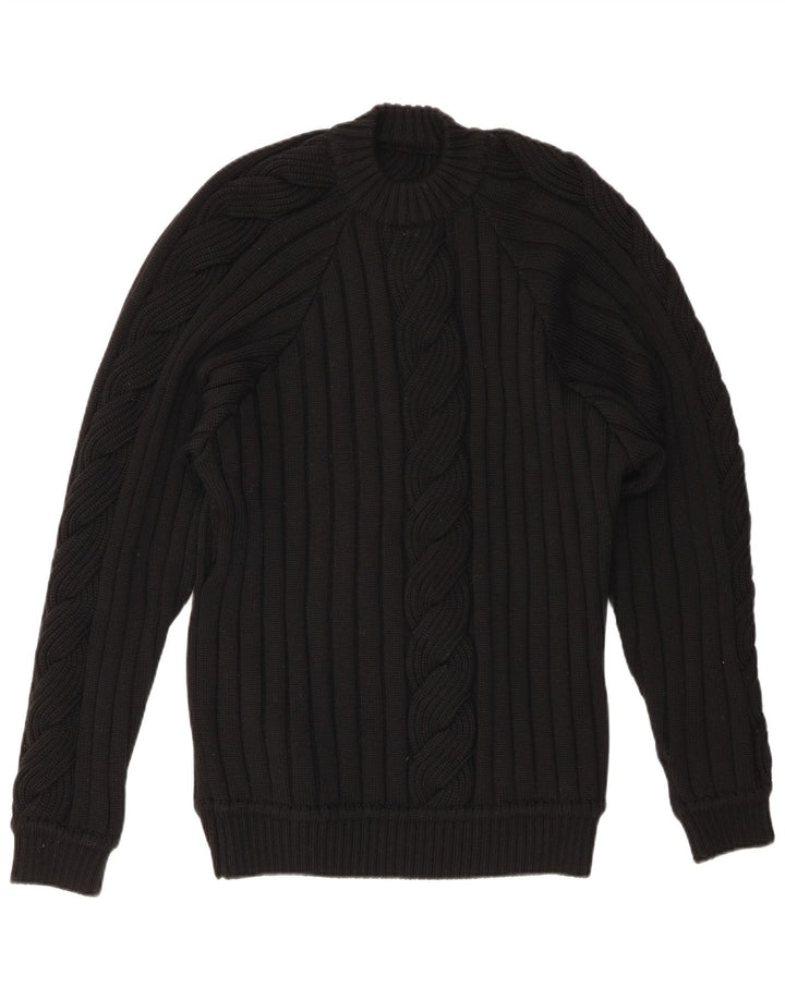 Maglione maglione girocollo da donna VINTAGE UK 20 2XL Nero