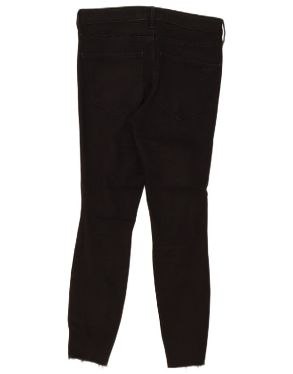Jeans skinny con gambali a vita alta Hollister da donna W28 L26 cotone nero