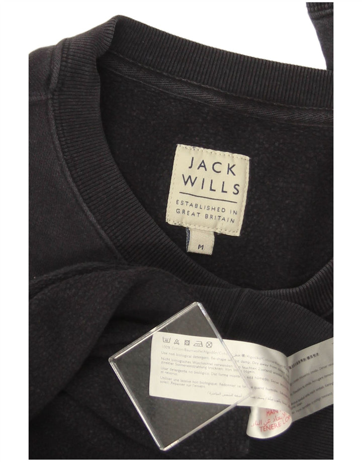 JACK WILLS Felpa da uomo Maglione medio blu navy in cotone
