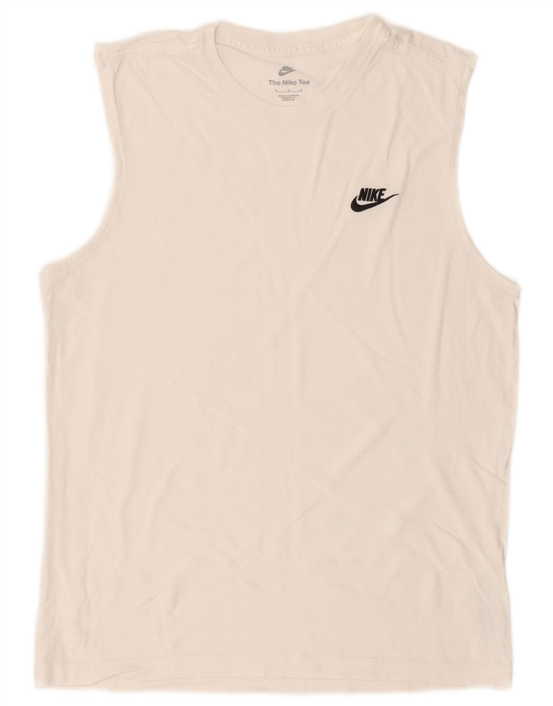 Canotta Nike da uomo in cotone bianco medio