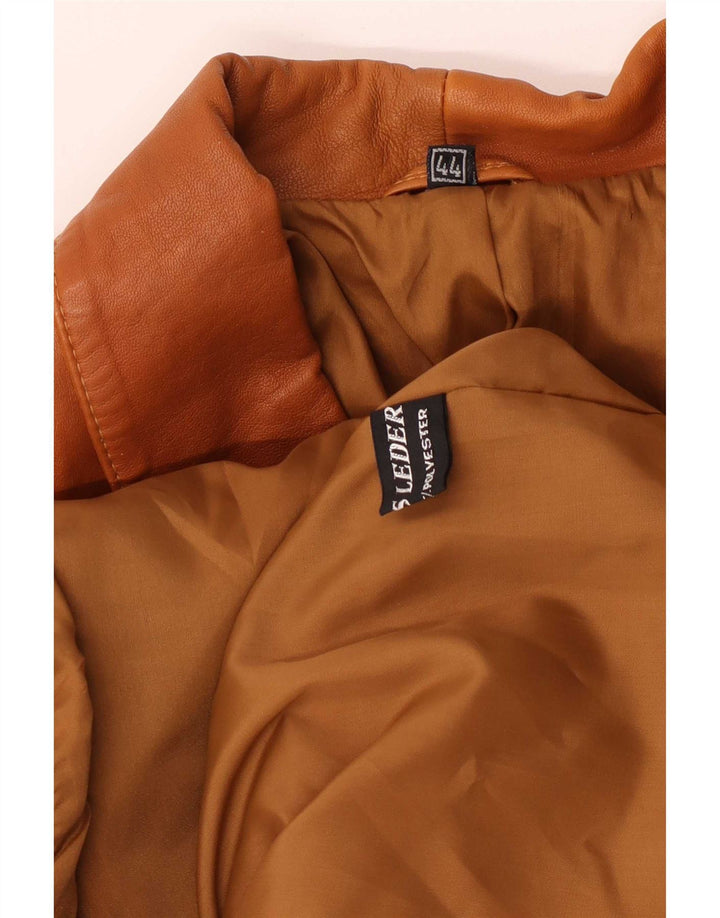 Giacca in pelle vintage da donna EU 44 XL Marrone