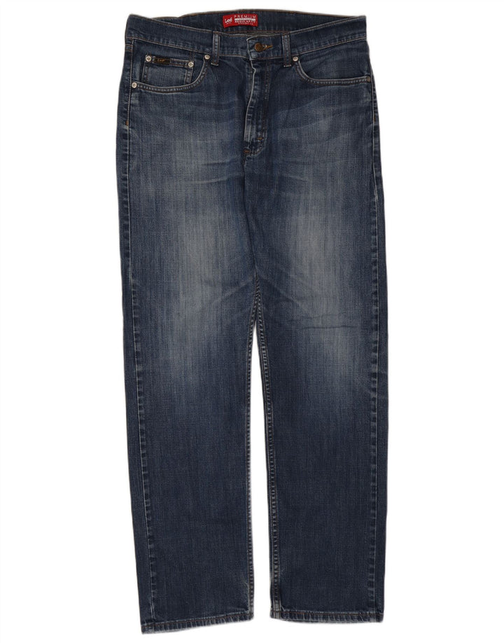 Jeans dritti da uomo Lee W34 L32 cotone blu navy