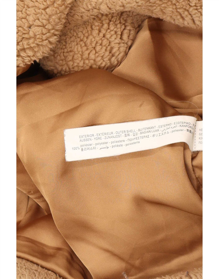 Giacca Sherpa oversize da donna Zara UK 6 XS poliestere marrone
