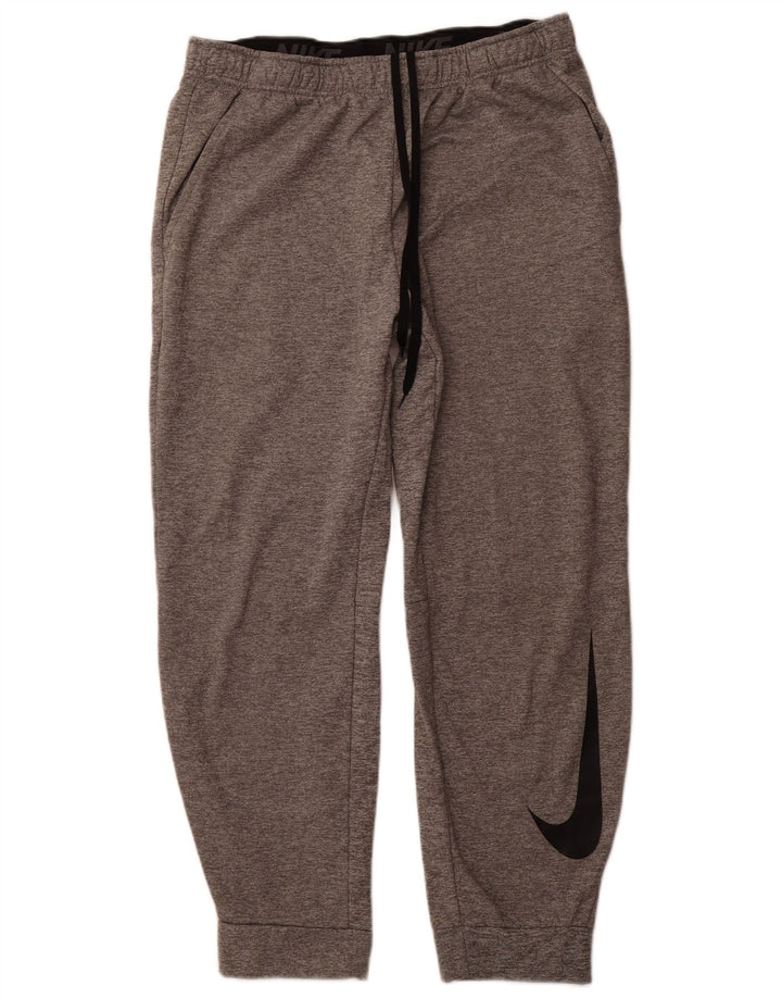 NIKE Pantaloni da tuta con grafica Therma-Fit da uomo Joggers 2XL Grigio chiazzato
