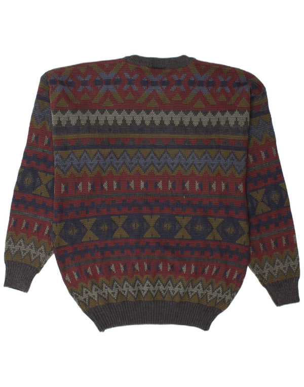 Maglione maglione girocollo da uomo San Marco IT 56 XL multicolore geometrico