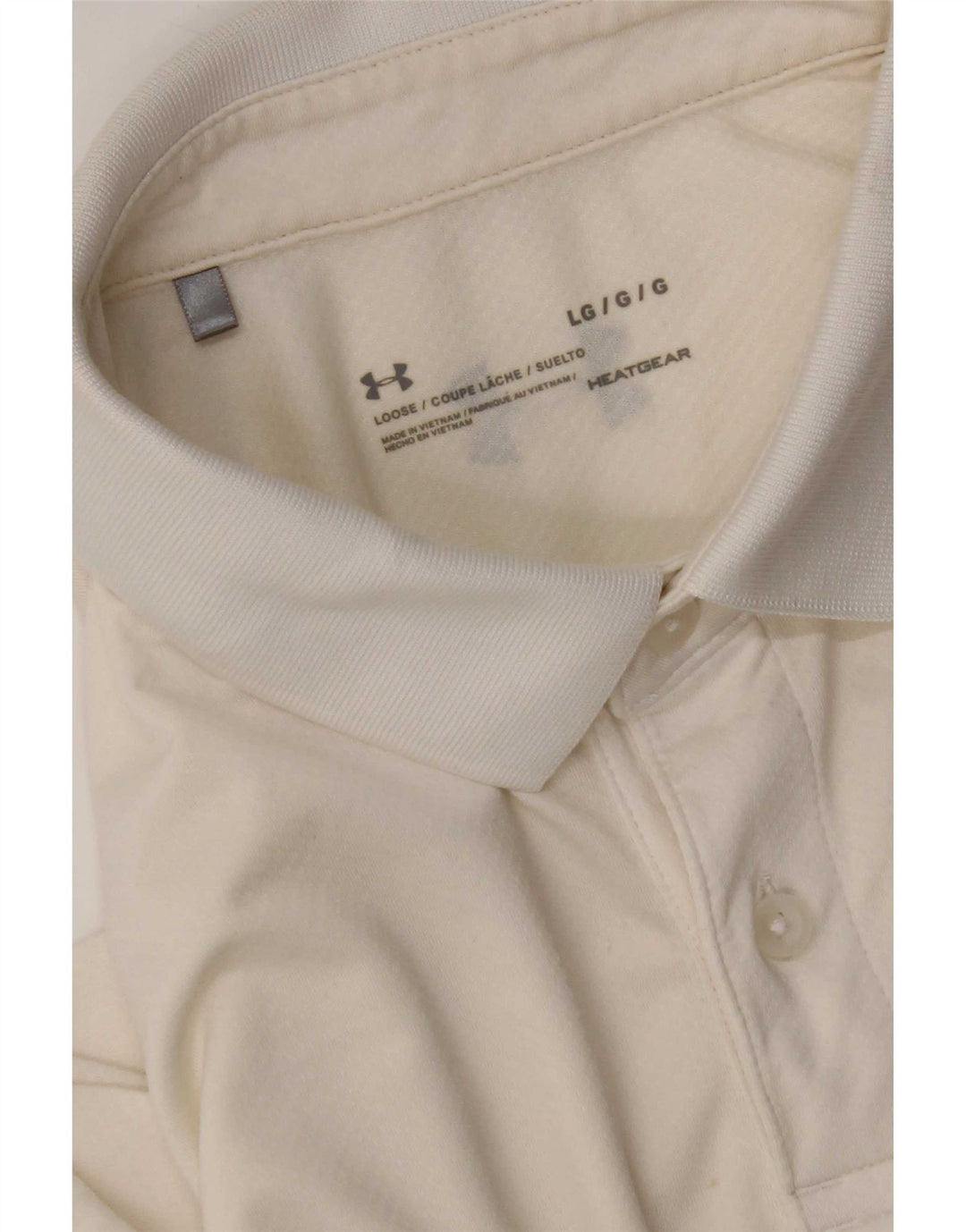 Polo Under Armour da uomo Heat Gear Large bianca