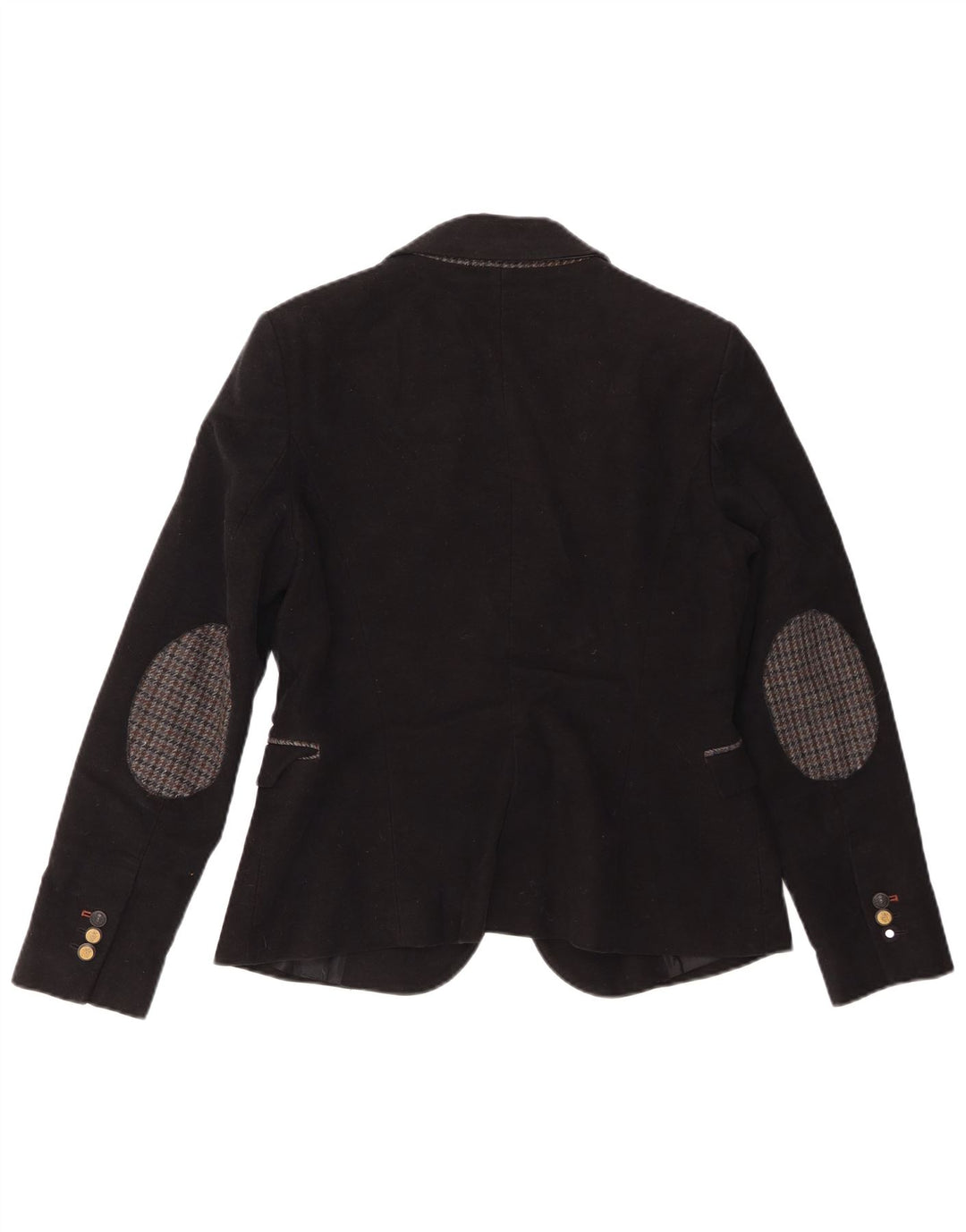 Giacca blazer a 1 bottone da donna Zara UK 14 grande cotone nero