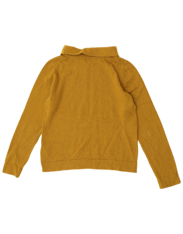 Maglione da donna Hobbs a collo alto corto UK 14 lana gialla media
