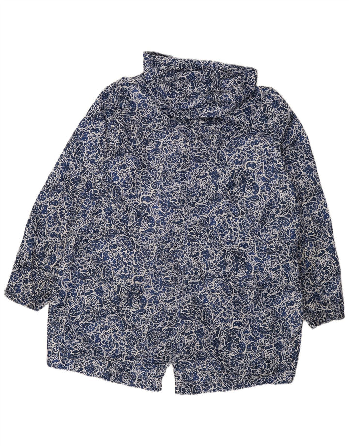 Giacca a vento con cappuccio da donna Marks & Spencer UK 16 Large Blue Paisley