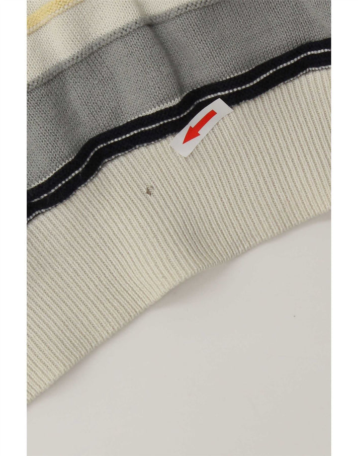 Maglione da uomo con scollo a V Paul R. Smith, cotone a righe grandi multicolori