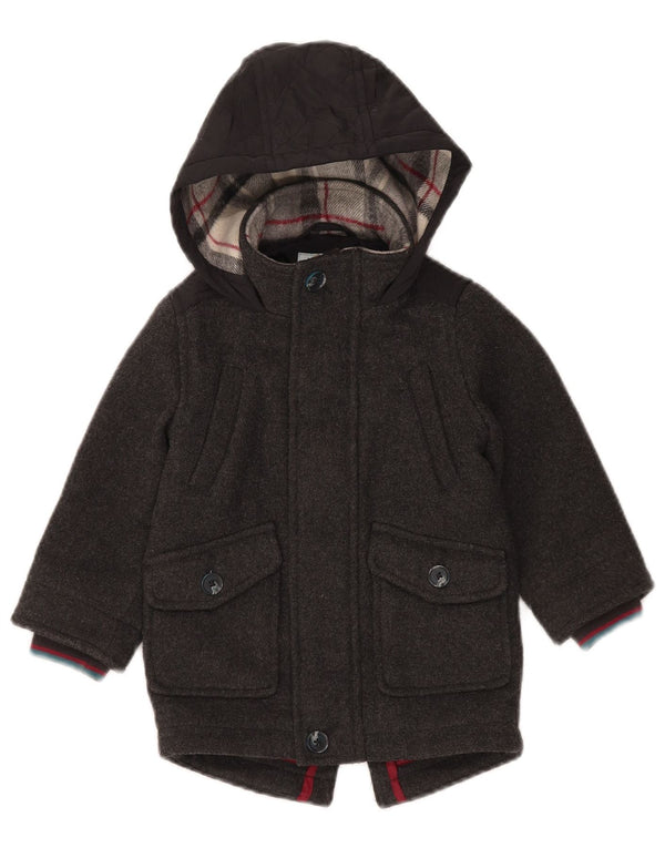 Giacca Parka con cappuccio da ragazzo Ted Baker 2-3 anni in poliestere grigio