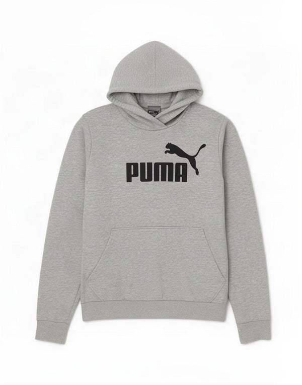 Felpa con cappuccio grafica da donna Puma UK 10 piccola grigia