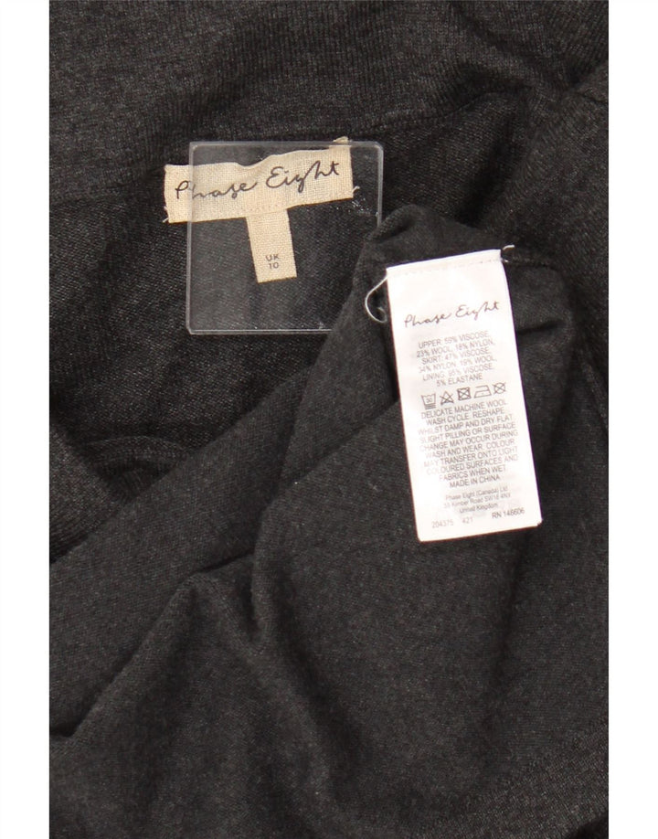 Abito maglione da donna con spalle scoperte Phase Eight UK 10 Piccolo in viscosa grigia