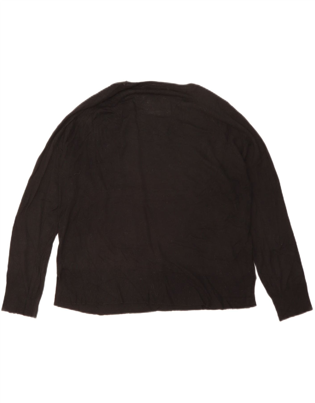 Maglione girocollo oversize da donna Zara UK 10 piccolo in viscosa nera
