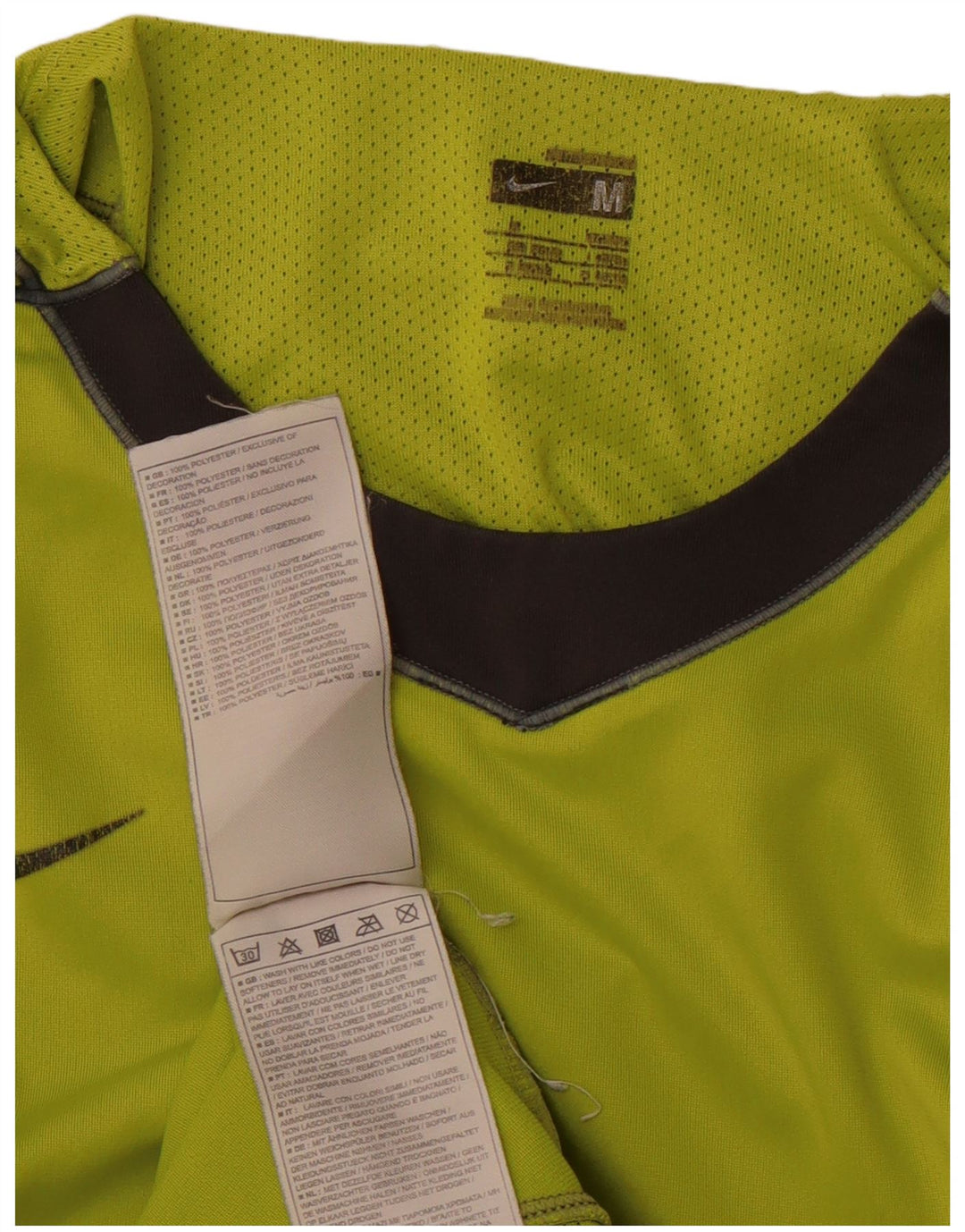 T-shirt NIKE Mercurial da uomo, top in poliestere color block verde medio