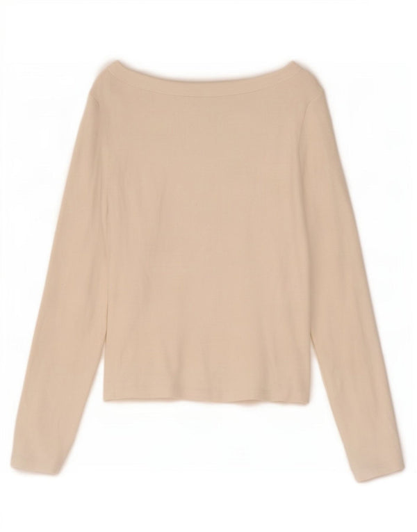 Top corto da donna Zara a maniche lunghe UK 14 grande bianco