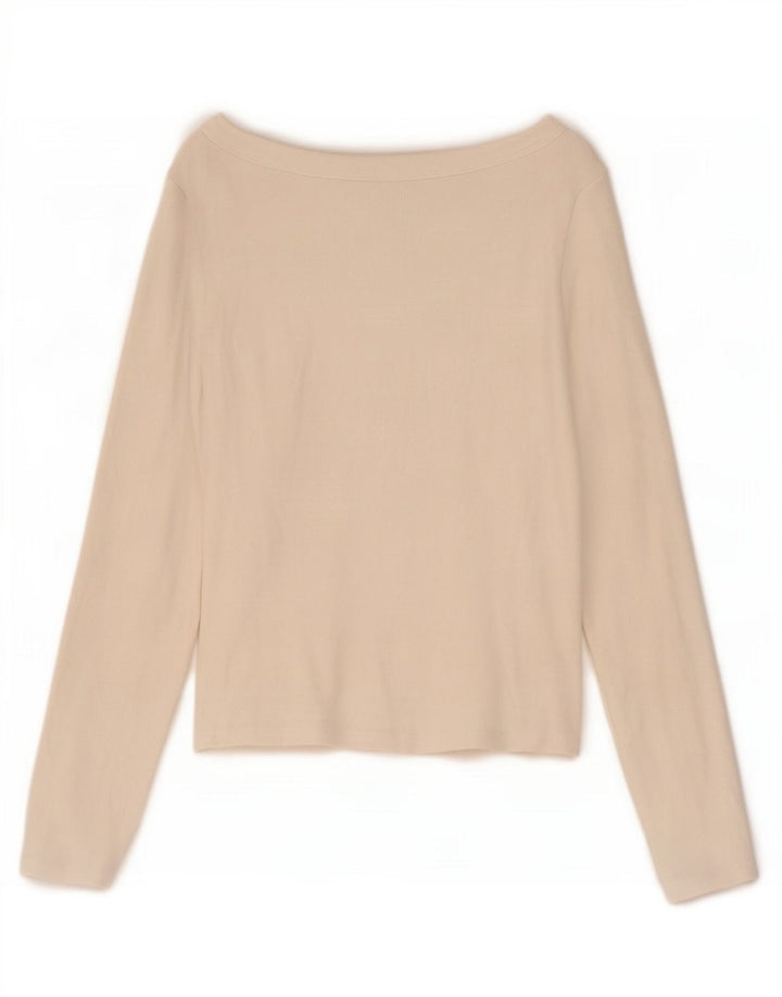 Top corto da donna Zara a maniche lunghe UK 14 grande bianco