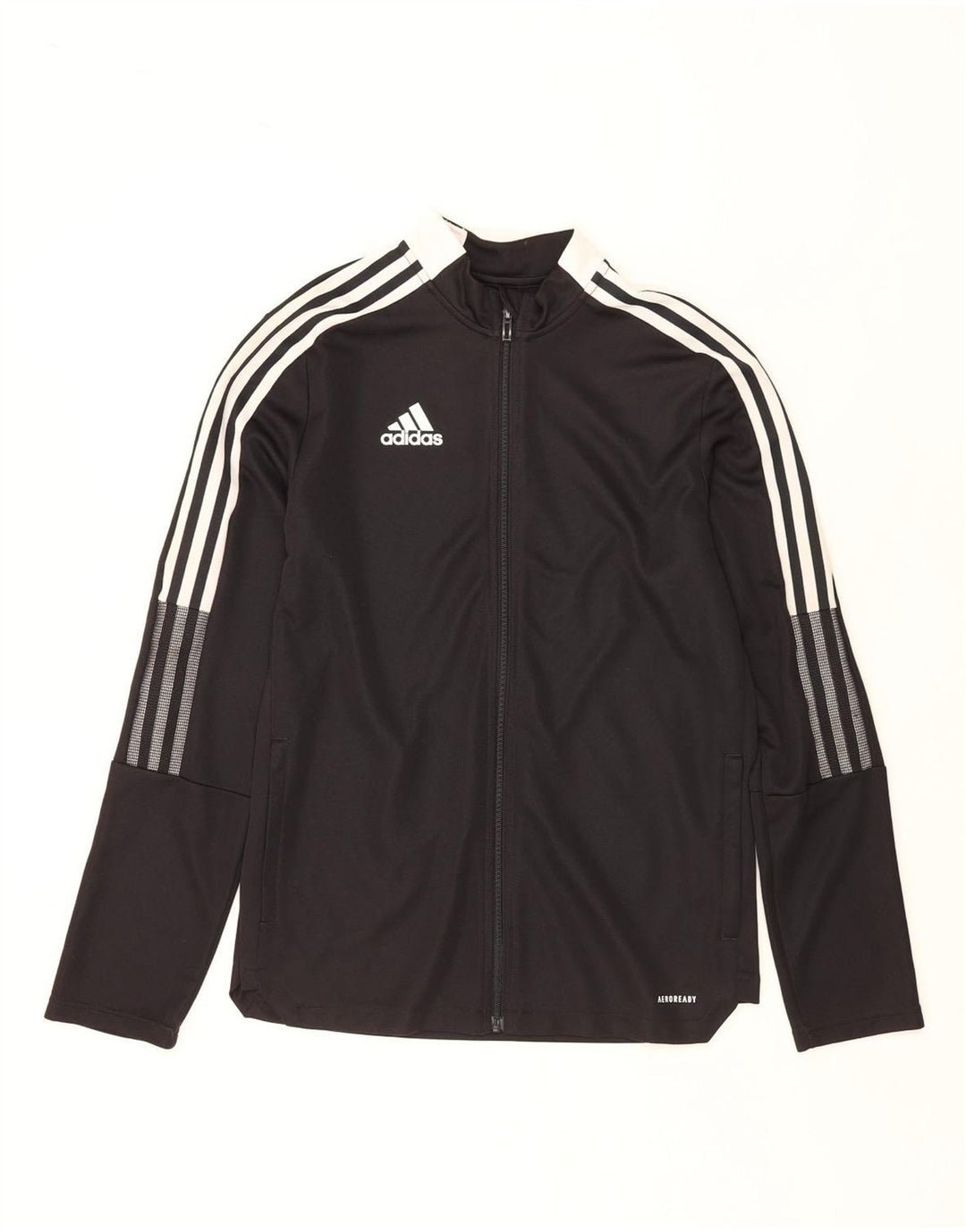 Giacca da tuta ADIDAS Aeroready da ragazzo 15-16 anni in poliestere nero