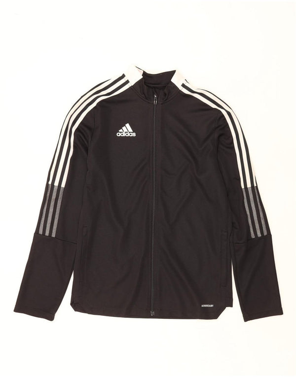 Giacca da tuta ADIDAS Aeroready da ragazzo 15-16 anni in poliestere nero