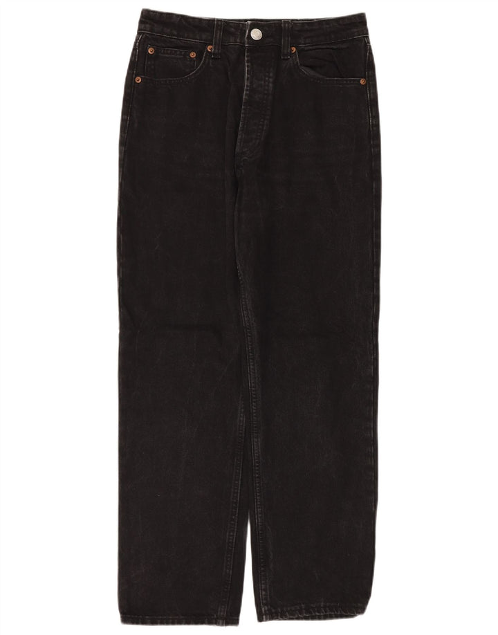 Jeans dritti da donna Zara EU 38 Small W28 L27 Cotone nero