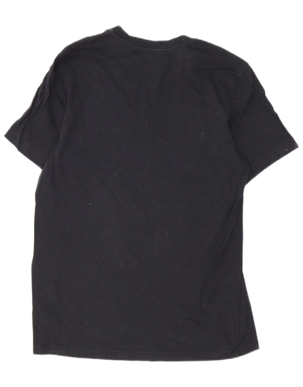 T-shirt grafica Nike Swoosh da uomo in cotone medio nero