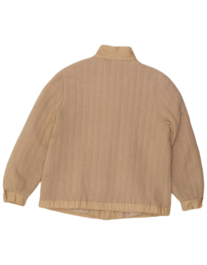 Giubbotto bomber lavorato a maglia da donna vintage EU 40 Beige medio