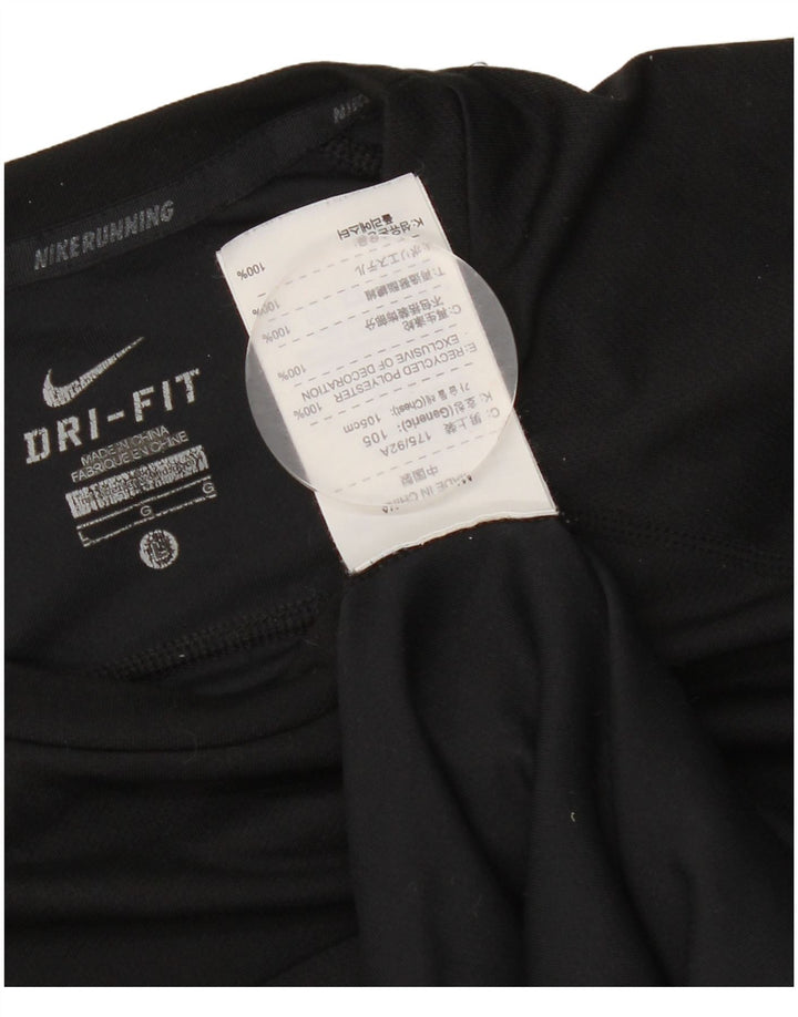 T-shirt Nike Dri Fit da uomo, grande, in poliestere nero
