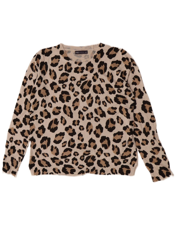 Maglione maglione con scollo a barca da donna Marks & Spencer UK 16 grande Beige