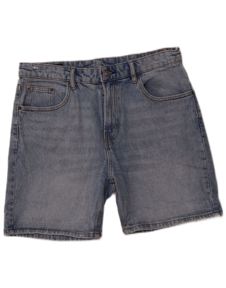 Pantaloncini di jeans da uomo ZARA EU 42 Large W32 cotone blu