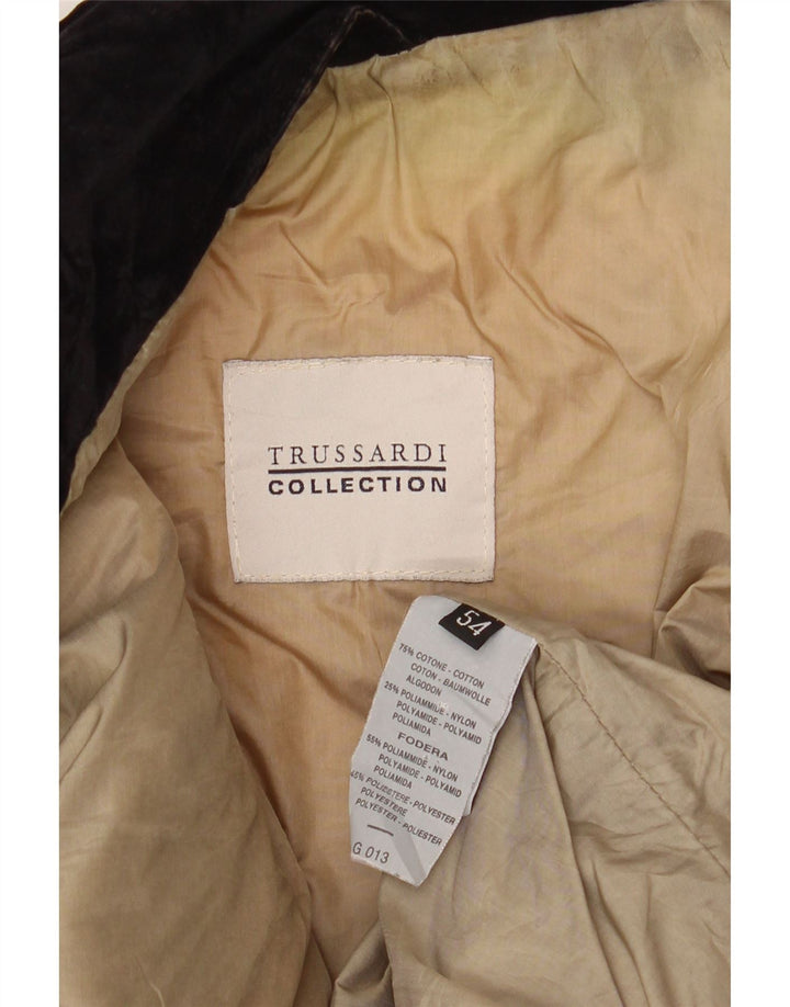 Giacca a Vento Trapuntata Uomo Trussardi IT 54 2XL Cotone Nero