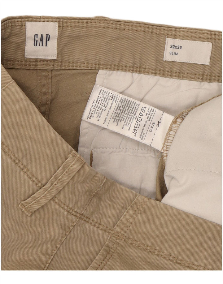 Pantaloni chino slim da uomo Gap W32 L32 in cotone beige