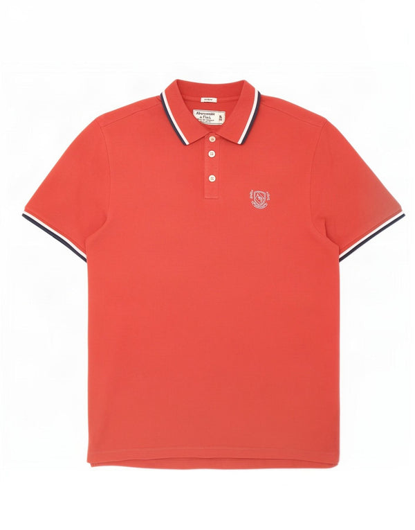 Polo da uomo Abercrombie & Fitch XL in cotone rosa