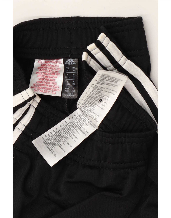 Pantaloni della tuta Adidas Climalite da ragazzo 11-12 anni in poliestere nero