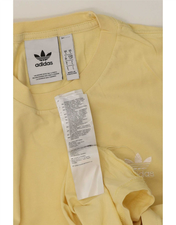 T-shirt da uomo Adidas Top Small in cotone giallo