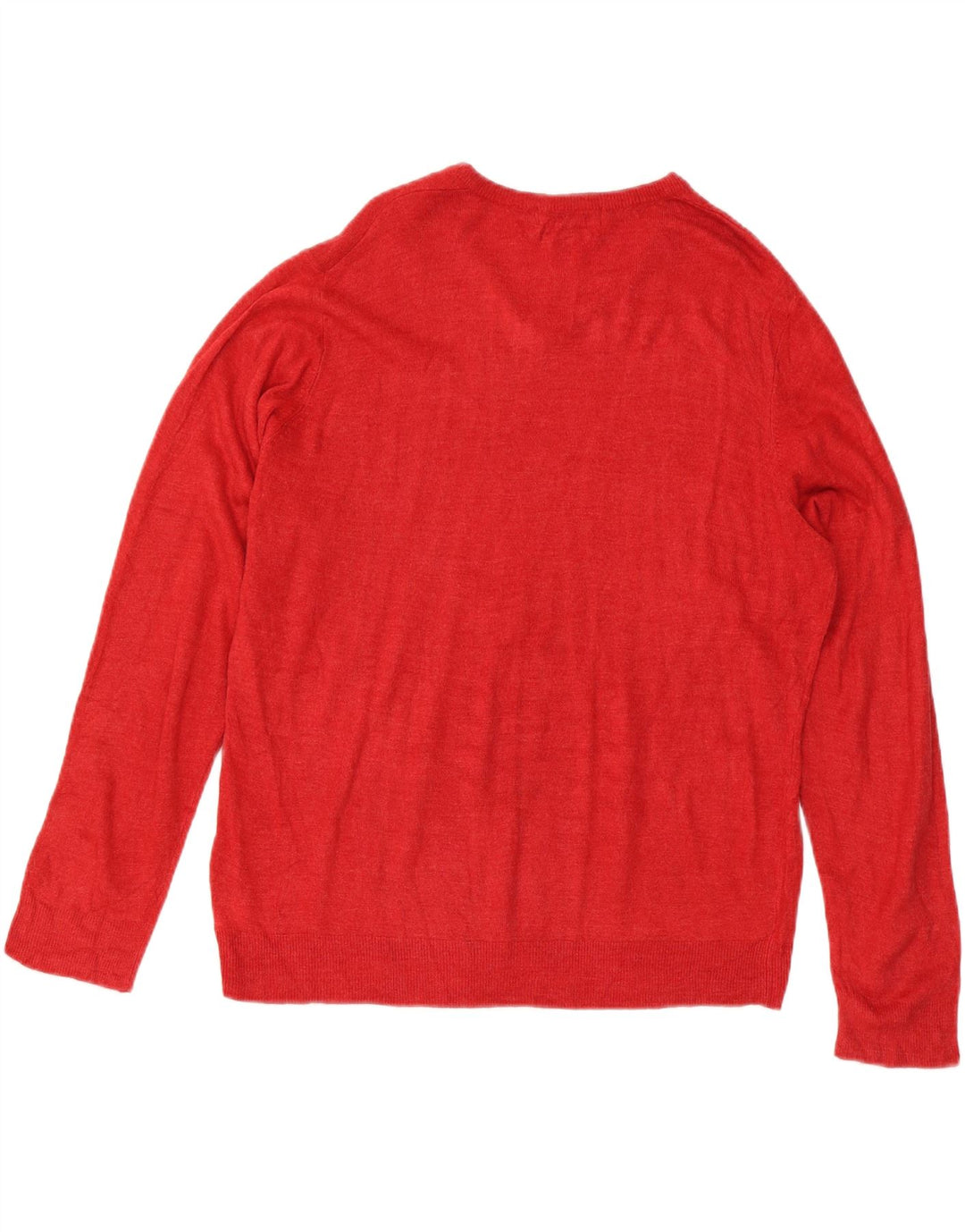 Maglione da uomo con scollo a V Marks & Spencer XL rosso acrilico