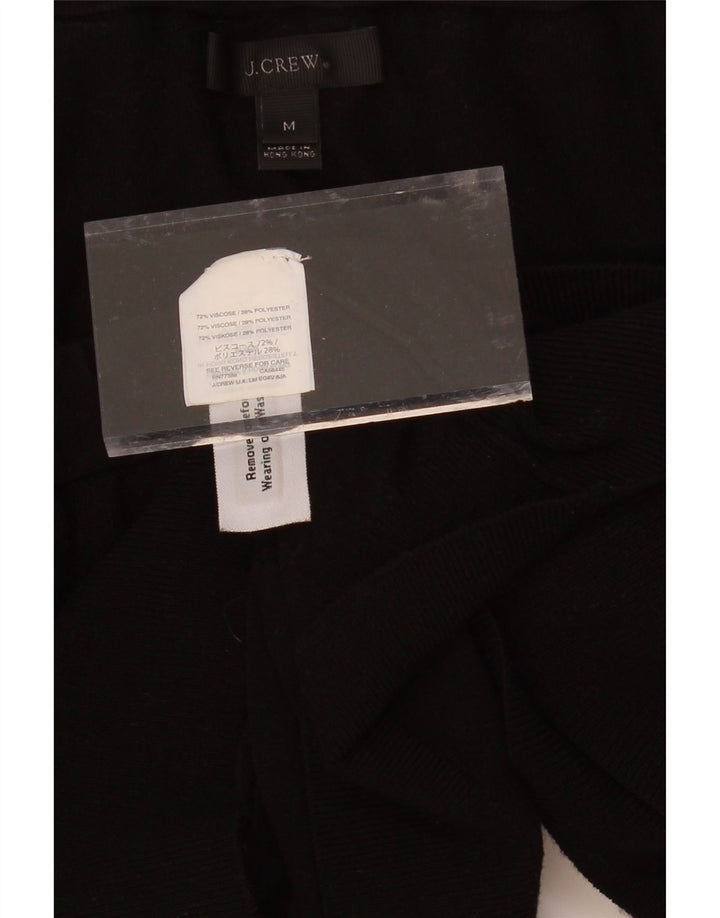 J. CREW Womens Crop Off Shoulder Top UK 12 Medium Black Viscose Vintage J. Crew and Second-Hand J. Crew from Messina Hembry 