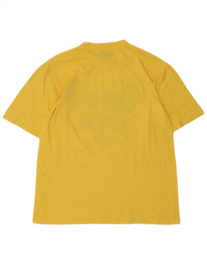T-shirt grafica da uomo Invicta Top Small in cotone giallo