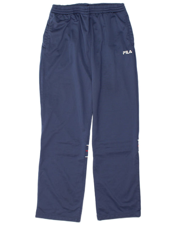 Pantaloni da tuta da uomo Fila grandi in poliestere a righe blu navy