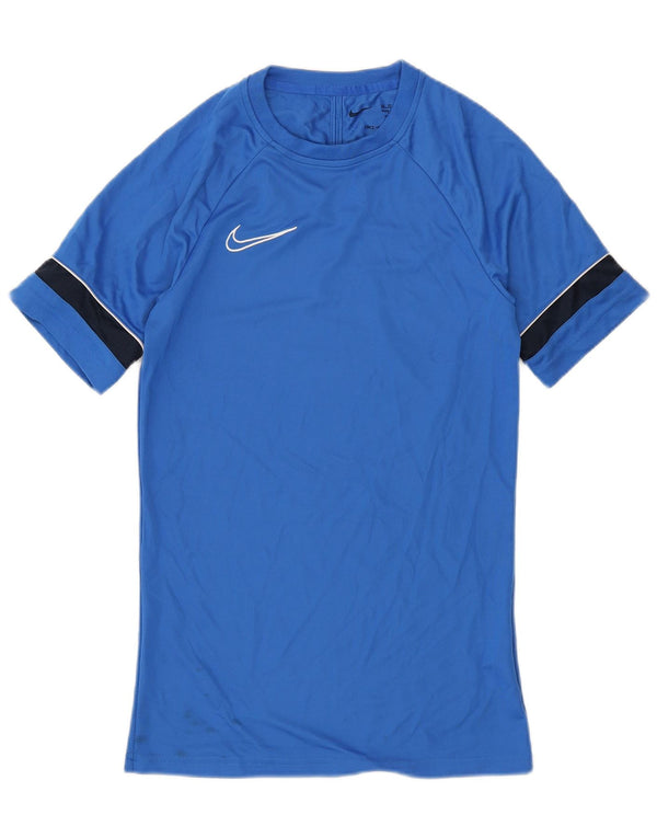 T-shirt Nike da uomo Dri Fit Top XS blu poliestere sportivo