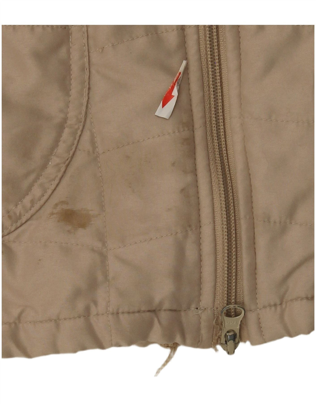 Giubbotto bomber vintage da donna EU 36 piccolo poliestere beige