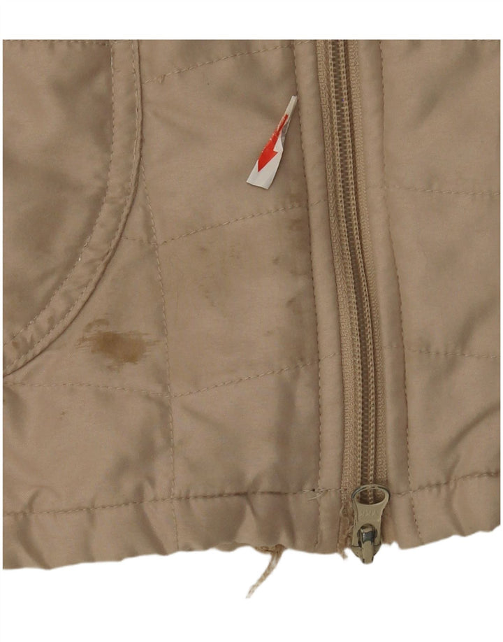 Giubbotto bomber vintage da donna EU 36 piccolo poliestere beige